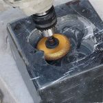 ابزار زن سنگ و سرامیک قاشقی 2.5 سانتی طلایی پاور ایلیاکو